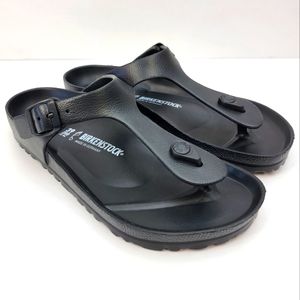 Birkenstock Gizeh EVA flip flop sandals size women 8 men 6 black